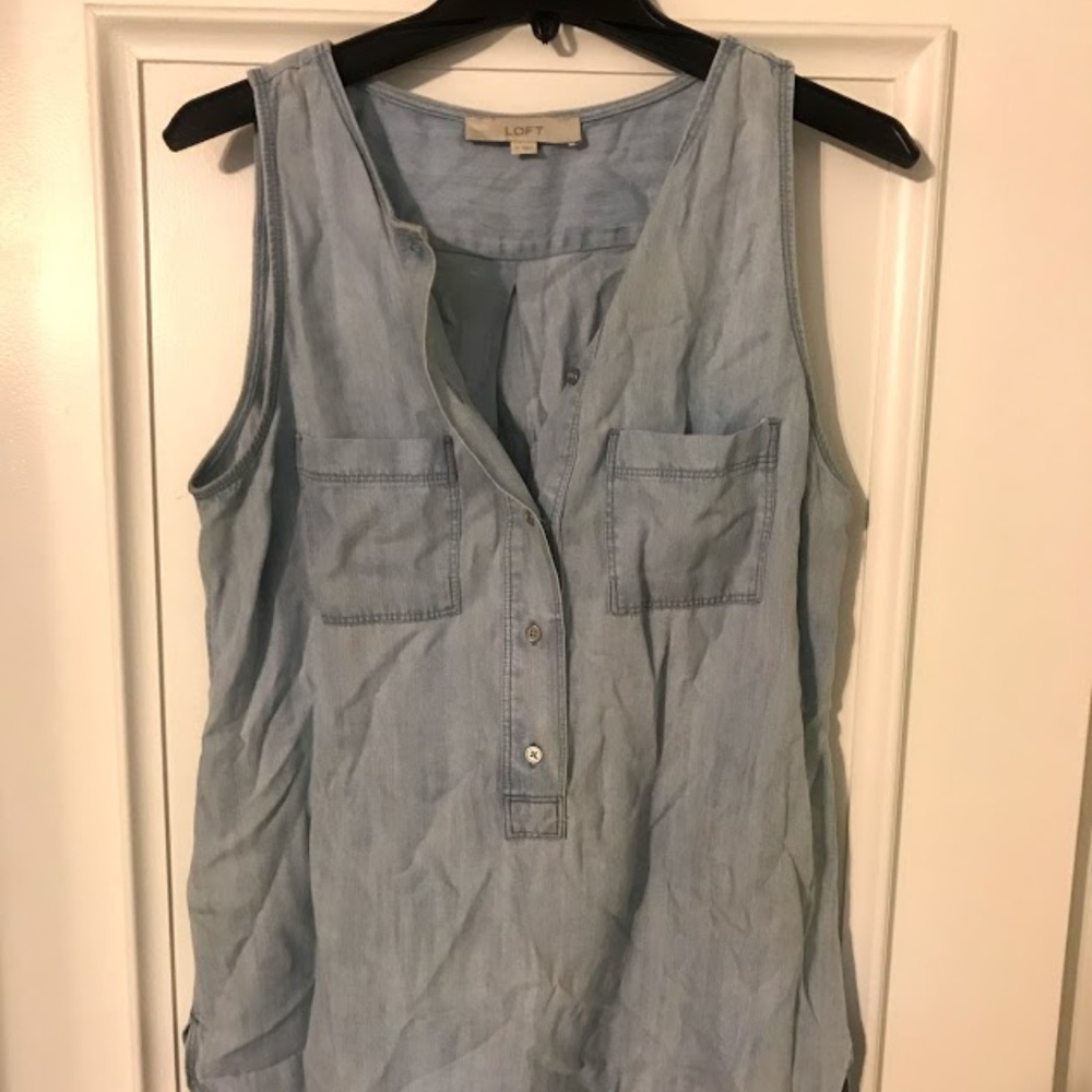LOFT Chambray Tank